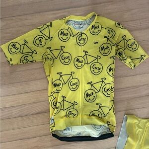 Men’s MORETTI size M Yellow Cycling Top